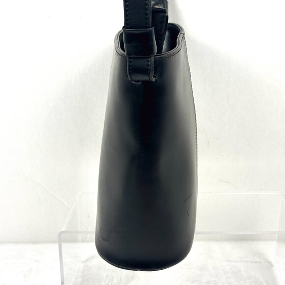 Lovie Paris Black Leather Small Shoulder Bag Purse Zip Closure Y2K Vintage Made - Picture 14 of 16